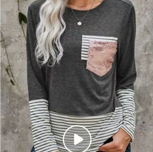 Sequin pocket tee- NWOT 🚨 SALE: 50% OFF!🚨